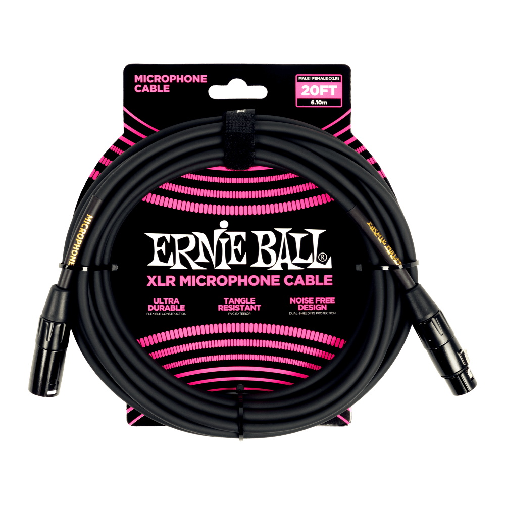 Ernie Ball Classic XLR Male Female XLR Microphone Cable 20 FT