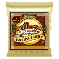 Ernie Ball Earthwood 80/20 Bronze Acoustic Guitar Strings - 3 Pack ( Multiple Gauges )