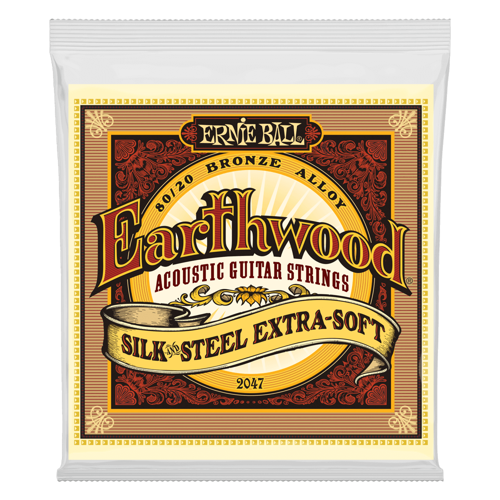 Ernie Ball Earthwood 80/20 Bronze Silk & Steel Acoustic Guitar Strings