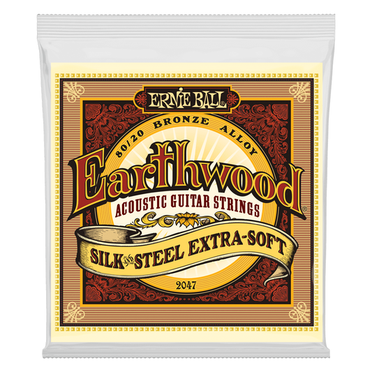 Ernie Ball Earthwood 80/20 Bronze Silk & Steel Acoustic Guitar Strings