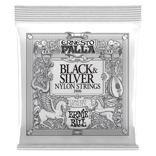 Ernie Ball Ernesto Palla Nylon Classical Guitar Strings - Black & Silver