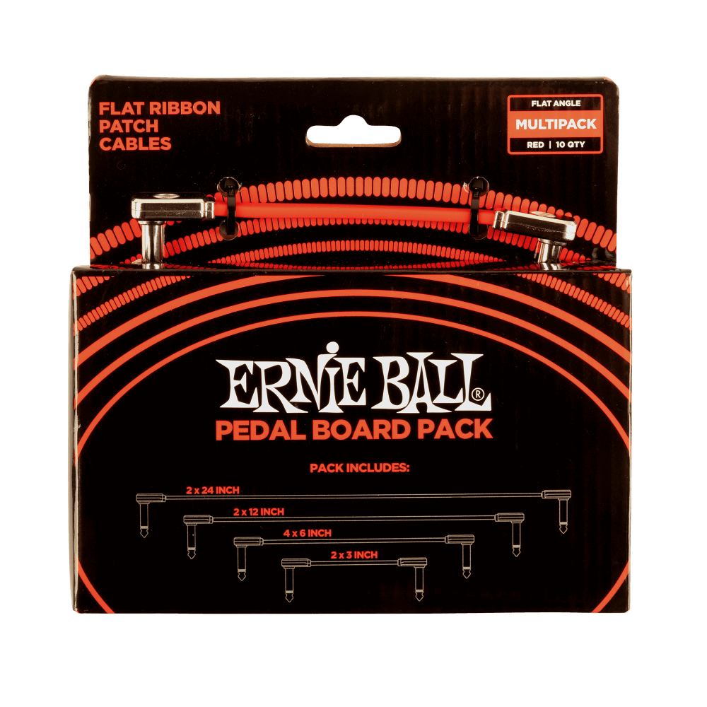Ernie Ball Flat Ribbon Patch Cables Pedalboard Multi-Pack