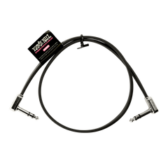 Ernie Ball Flat Ribbon Stereo Patch Cable 24in - Black - Single