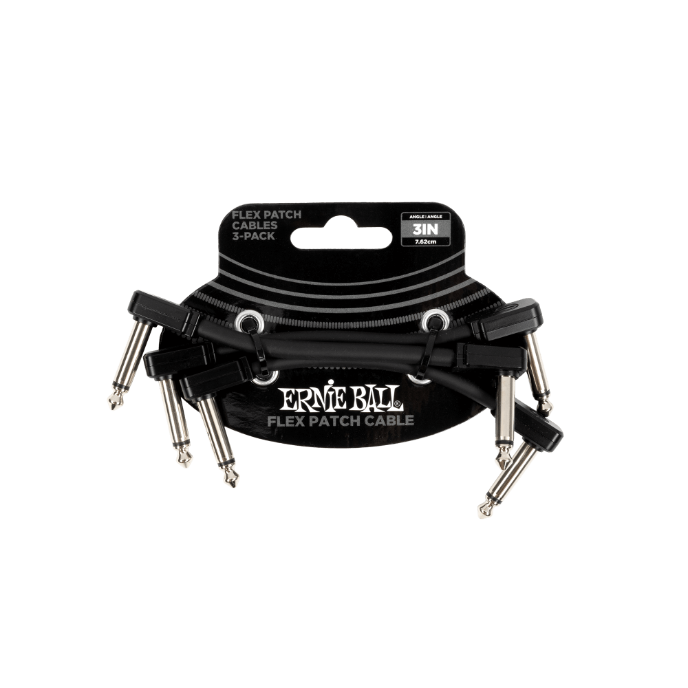 Ernie Ball Flex Patch Cable - 3 Pack ( 3 inch / 6 inch / 12 Inch )