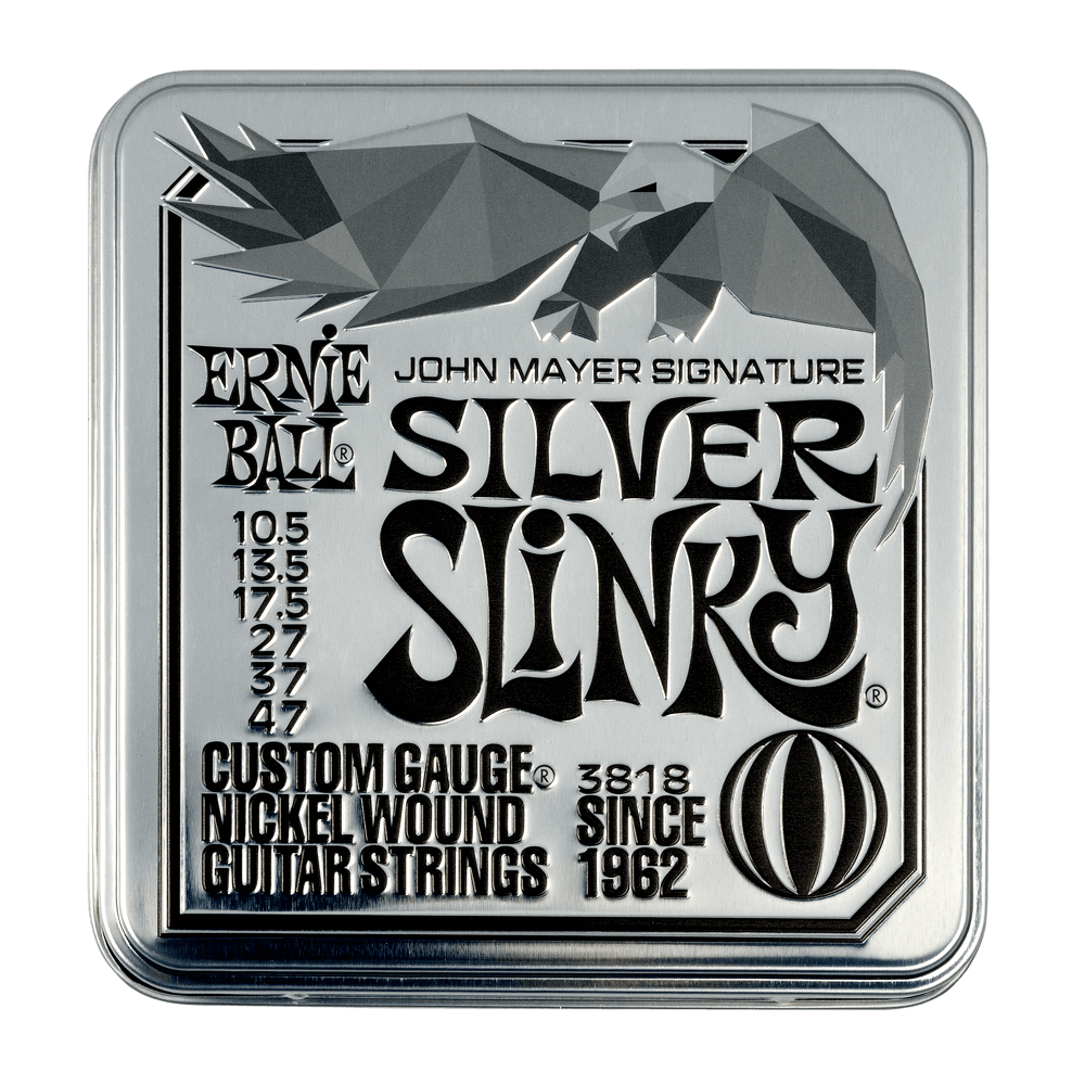 Ernie Ball John Mayer Silver Slinky Signature Electric Guitar Strings 10.5-47  3-pack