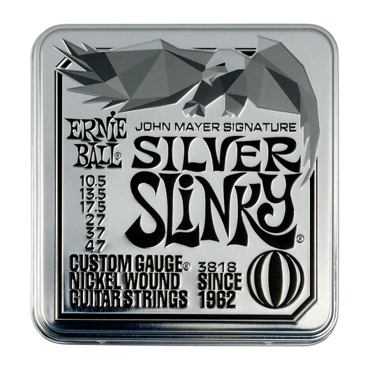 Ernie Ball John Mayer Silver Slinky Signature Electric Guitar Strings 10.5-47  3-pack