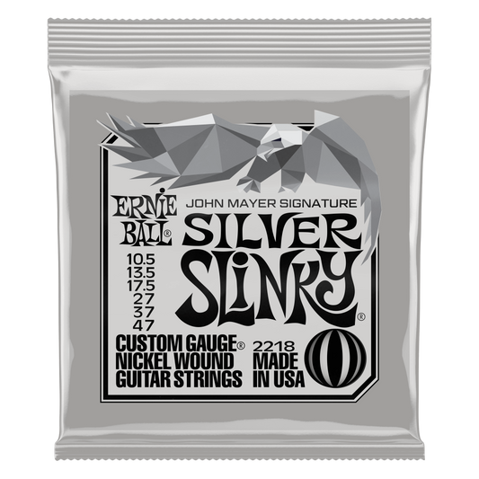 Ernie Ball John Mayer Silver Slinky Signature Electric Guitar Strings 10.5-47 Gauge