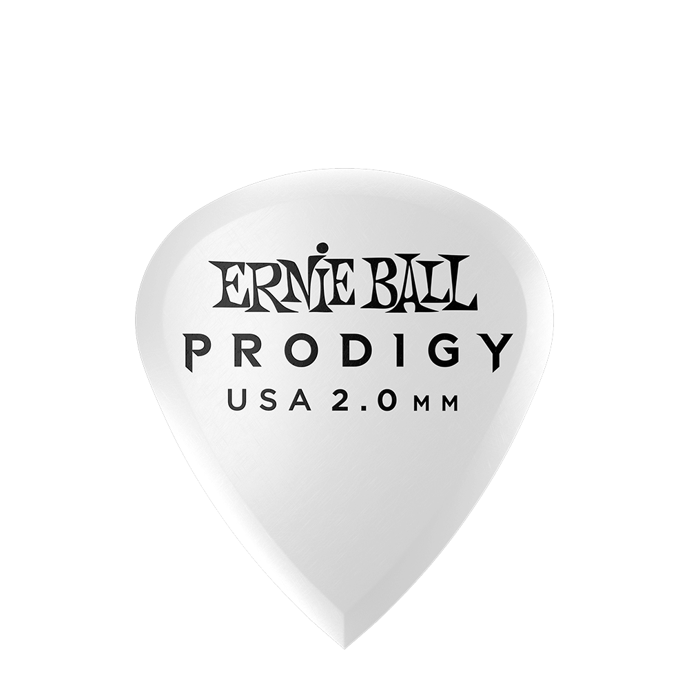 Ernie Ball Prodigy Guitar Picks - Mini 2.0mm White - 6 Pack