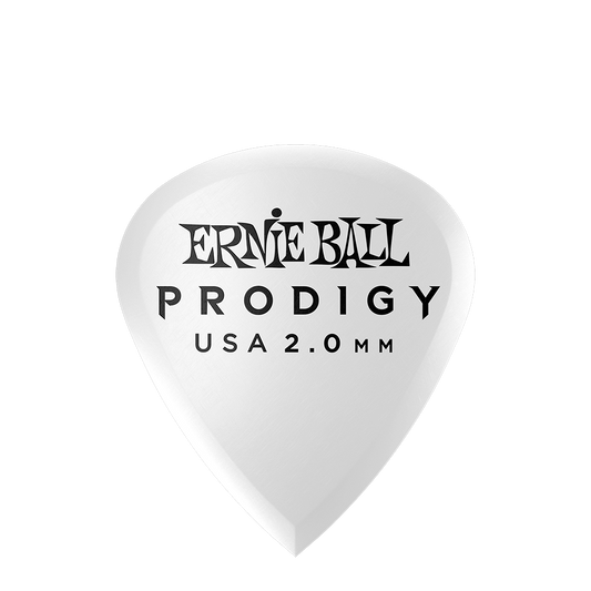 Ernie Ball Prodigy Guitar Picks - Mini 2.0mm White - 6 Pack