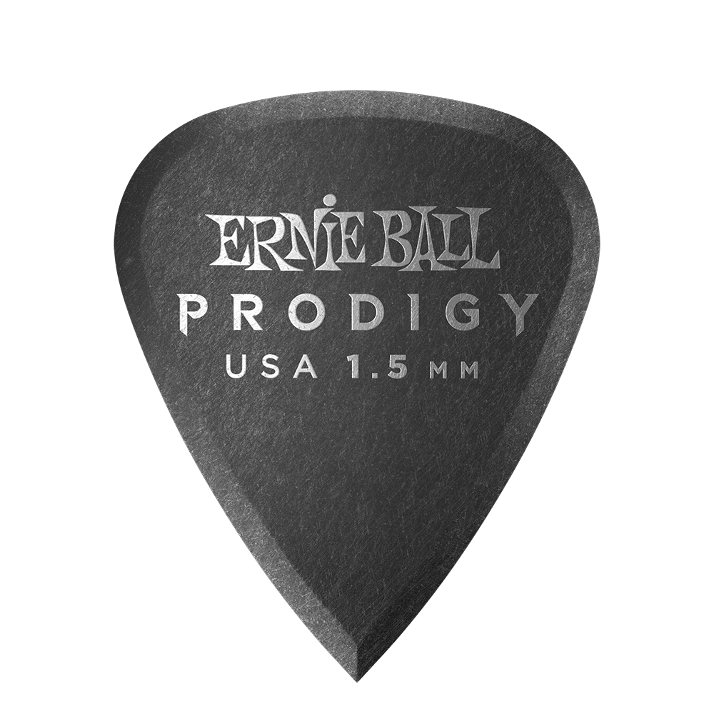 Ernie Ball Prodigy Guitar Picks - Standard 1.5mm Black - 6 Pack