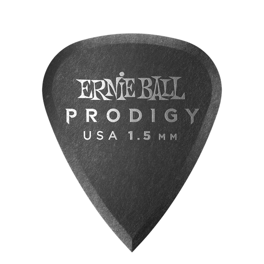 Ernie Ball Prodigy Guitar Picks - Standard 1.5mm Black - 6 Pack