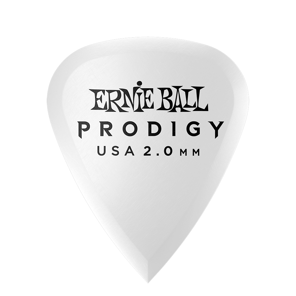 Ernie Ball Prodigy Guitar Picks - Standard 2.0mm White - 6 Pack