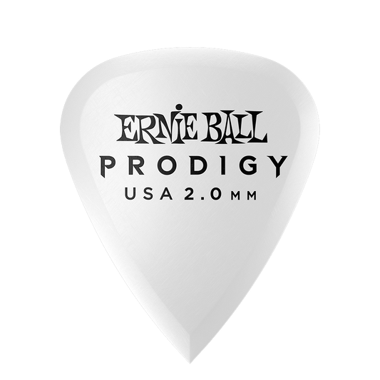 Ernie Ball Prodigy Guitar Picks - Standard 2.0mm White - 6 Pack