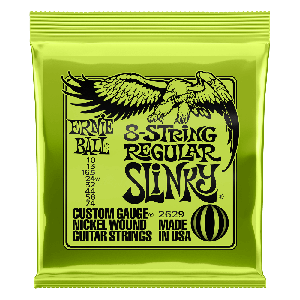 Ernie Ball Regular Slinky Nickel Wound 8-String Electric Guitar Strings 10-74 Gauge