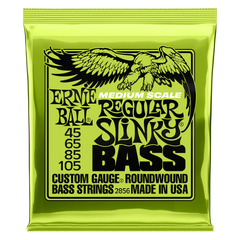 Ernie Ball Regular Slinky Nickel Wound Medium Scale Electric Bass Strings 45-105 Gauge