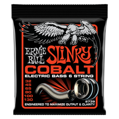 Ernie Ball Slinky Cobalt 6-String Electric Bass Strings 32-130 Gauge