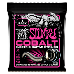 Ernie Ball Slinky Cobalt Electric Guitar Strings - 3 Pack