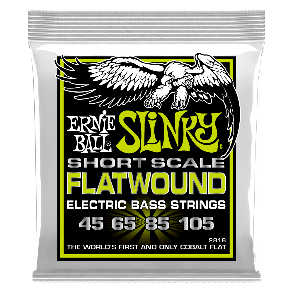 Ernie Ball Slinky Cobalt Flatwound Short Scale Electric Bass Strings