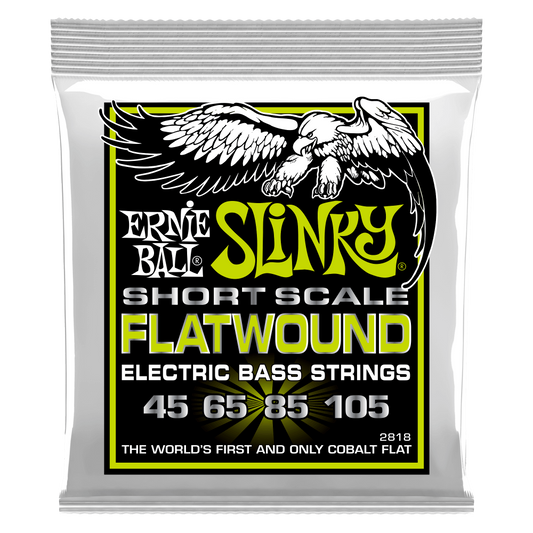 Ernie Ball Slinky Cobalt Flatwound Short Scale Electric Bass Strings