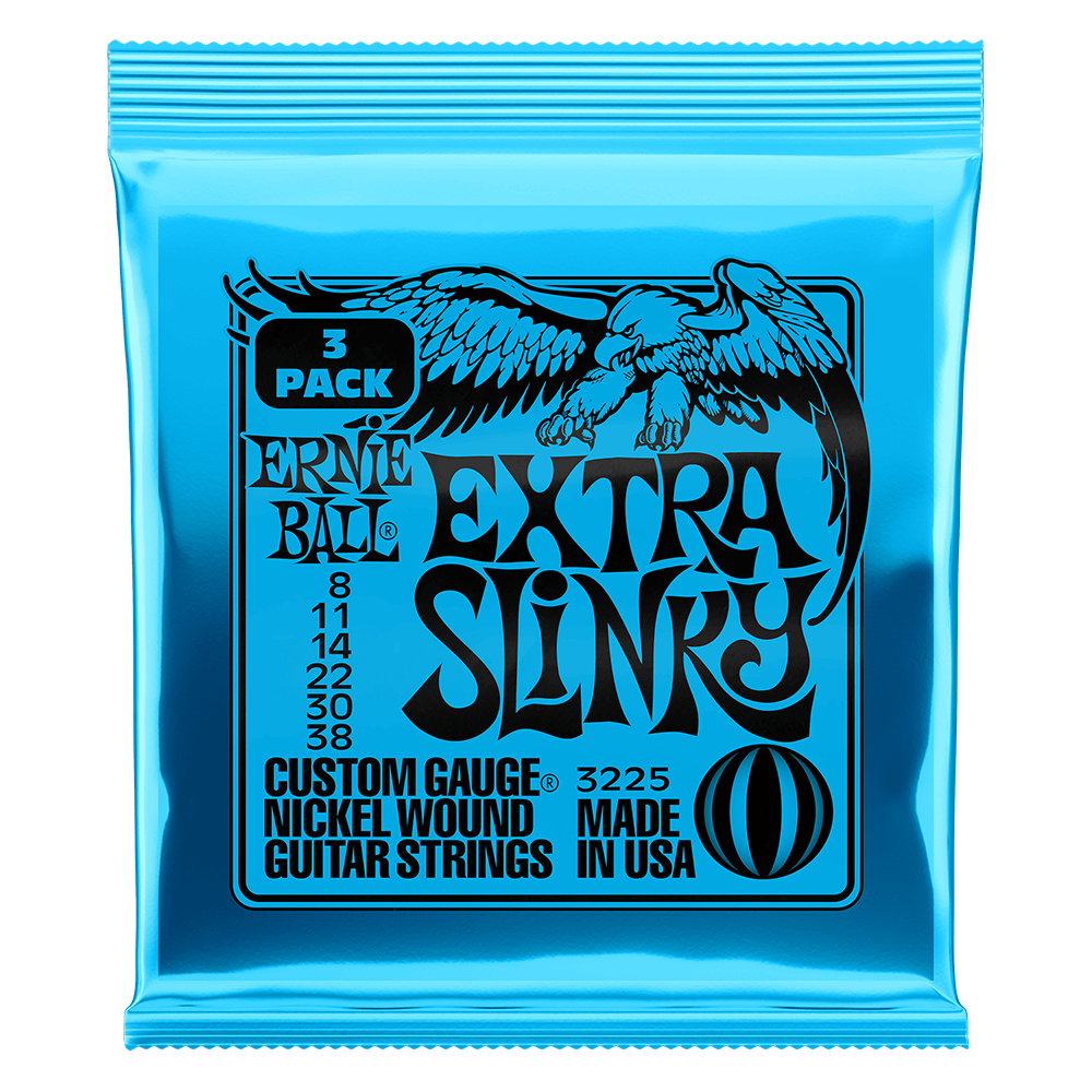 Ernie Ball Slinky Nickel Wound Electric Guitar Strings - 3 Pack ( Multiple Gauges )