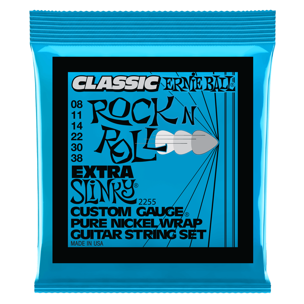Ernie Ball Super Slinky Classic Rock n Roll Pure Nickel Wrap Electric Guitar Strings
