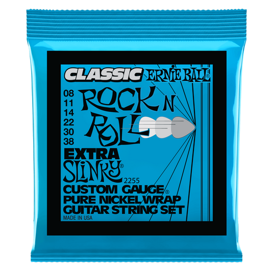 Ernie Ball Super Slinky Classic Rock n Roll Pure Nickel Wrap Electric Guitar Strings
