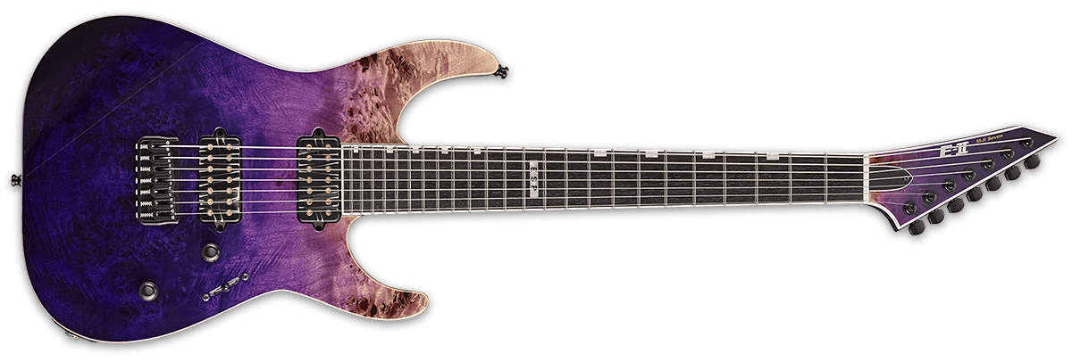 ESP E-II M-II 7 NT 7-String Electric Guitar - Purple Natural Fade