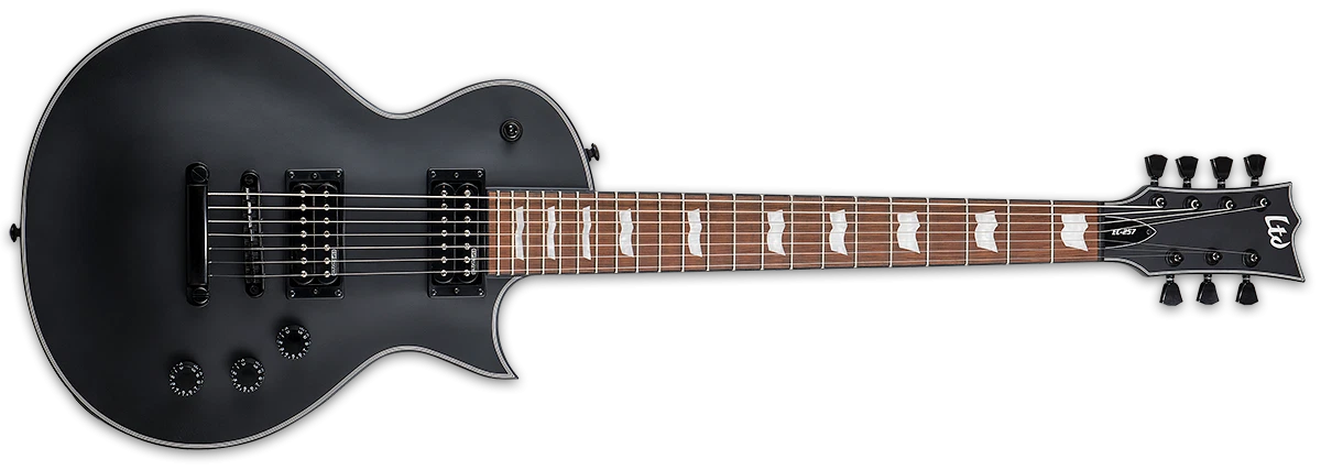 ESP LTD EC-257 7-String Electric Guitar with bag - Black Satin