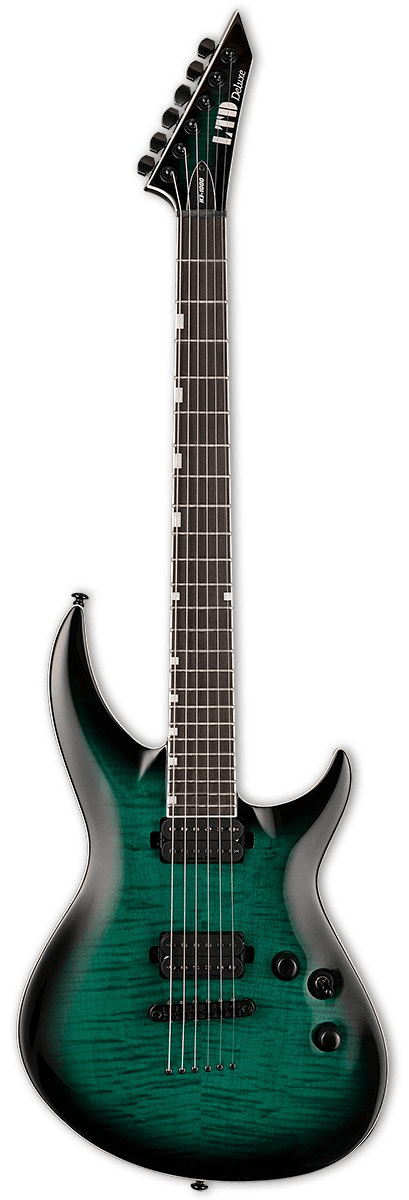 ESP LTD H3-1000 FM 6-Strings Electric Guitar - Black Turquoise Burst