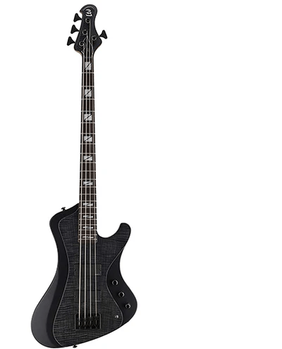 ESP LTD JC-4FM 4-String Electric Bass Guitar - See Thru Black / Black Satin Sides