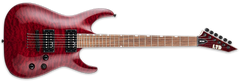 ESP LTD MH-200QM NT 6-String Electric Guitar with Bag - See Thru Black Cherry