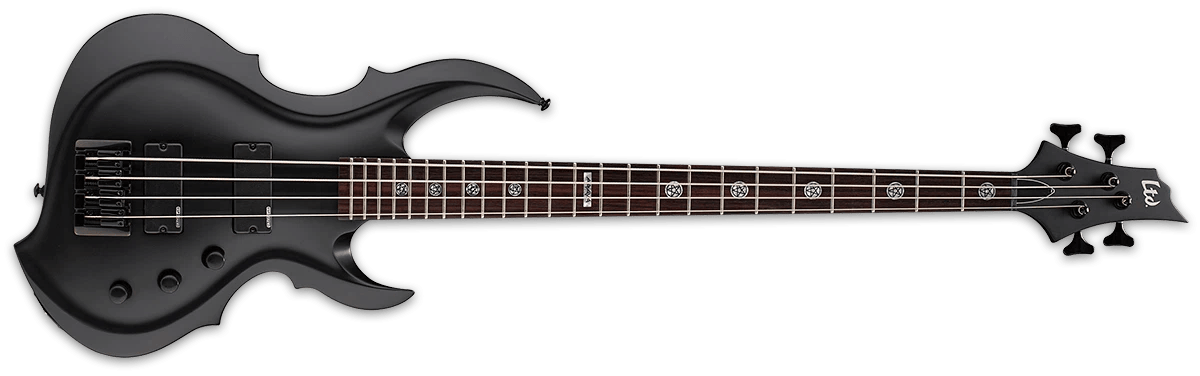 ESP LTD TA-204 FRX 4-String Electric Bass Guitar - Black Satin
