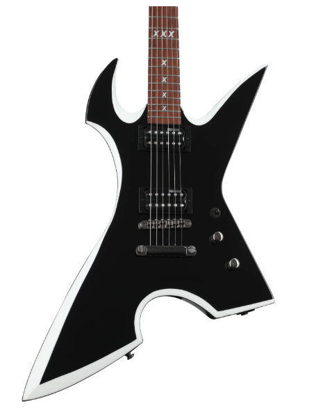 ESP MAX-200 RPR Electric Guitar With Bag - Black with White Bevels