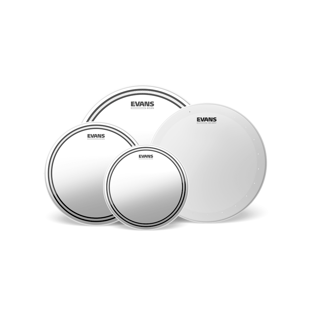 Evans EPP-EC2SHDD-R EC2S Clear Tom Drumhead Clear Rock Pack (10