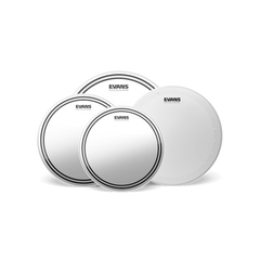Evans EPP-EC2SHDD-S EC2S Clear Tom Drumhead Clear Standard Pack (12", 13", 16") with 14" HD Dry Snare Batter