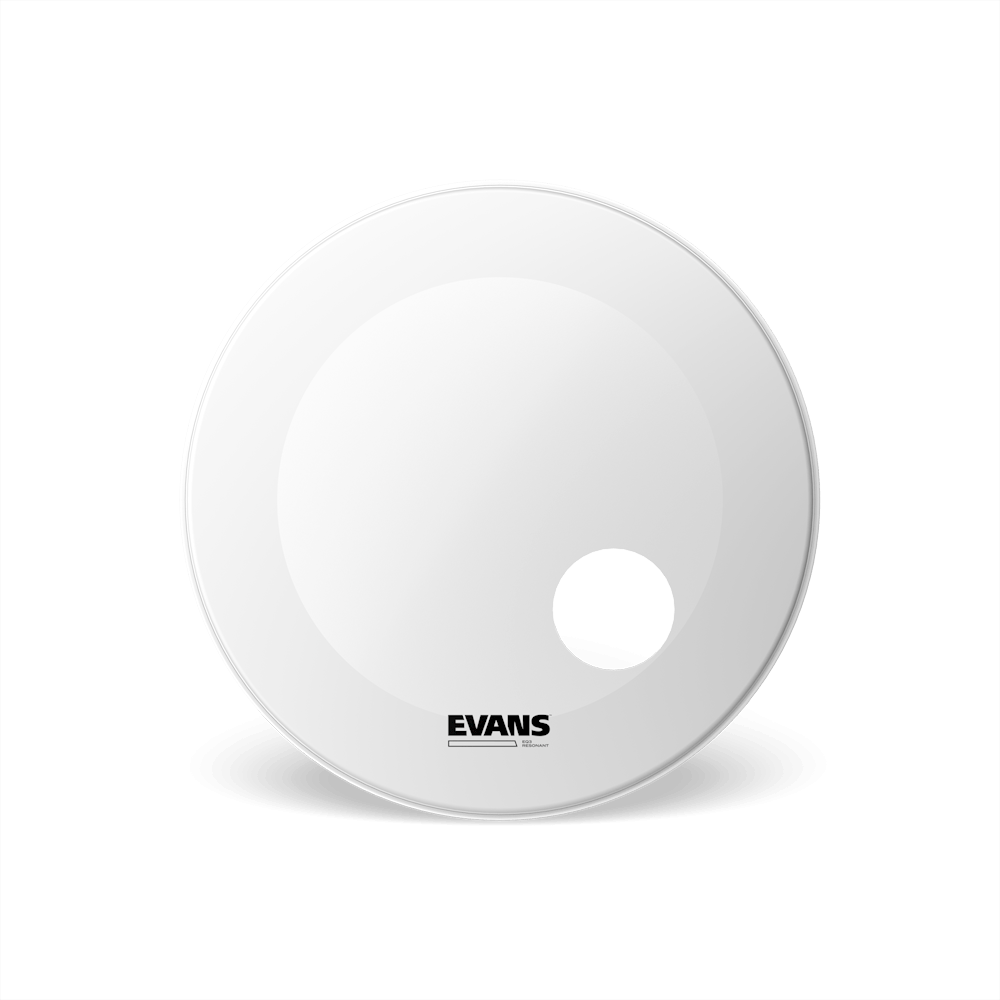 Evans EQ3 Resonant Coated Bass Drumhead - White