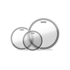 Evans ETP-EC2SCLR-S EC2S Clear Tom Drumhead Clear Standard Tom Pack (12", 13", 16")