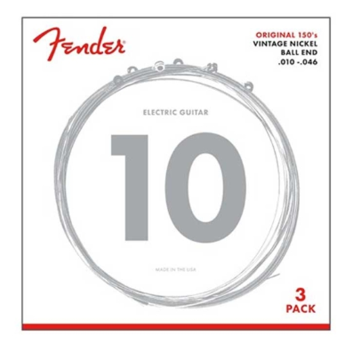 Fender Electric Guitar String Original Pure Nickel 150 .010-.046 150R -3 pack 730150310