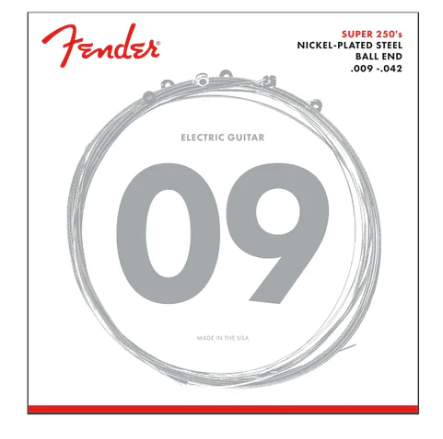 Fender Electric Guitar String Super 250 Nickel Plated .009-.042 250L -3 pack 730250309