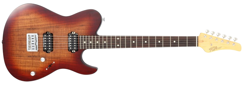 FGN, JIL2-DU-EW2-R Electric Guitar, Iliad Series, J Standard/Boundary -Koa Natural Burst