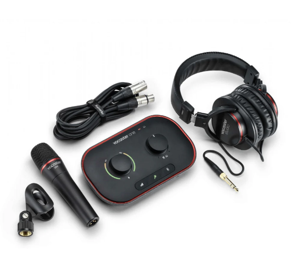 Focusrite Vocaster One Studio - Podcasting USB-C Audio Interface Bundle