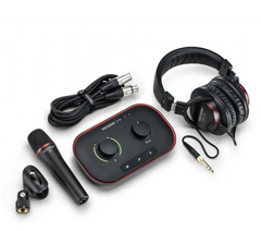 Focusrite Vocaster One Studio - Podcasting USB-C Audio Interface Bundle