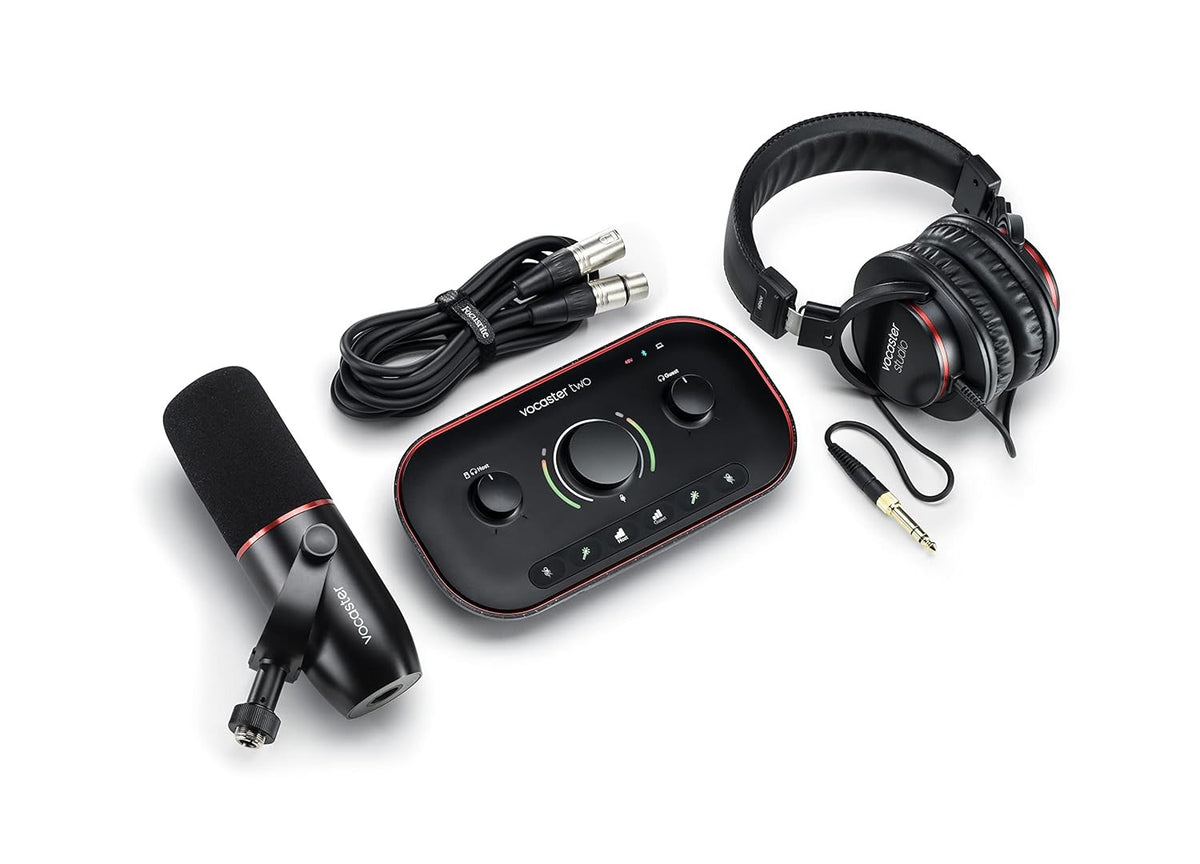 Focusrite Vocaster Two Studio - Podcasting USB-C Audio Interface Bundle