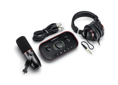 Focusrite Vocaster Two Studio - Podcasting USB-C Audio Interface Bundle