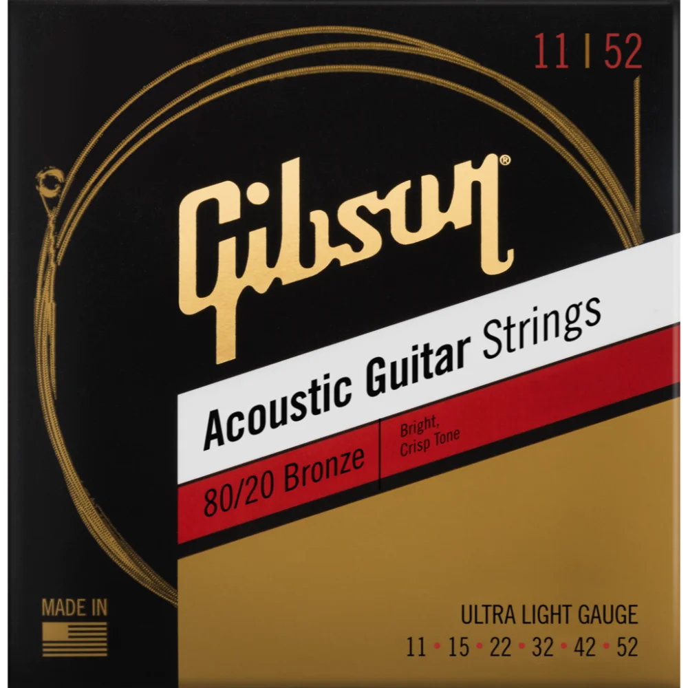 Gibson 80/20 Bronze Acoustic Guitar Strings ( Multiple Gauges )