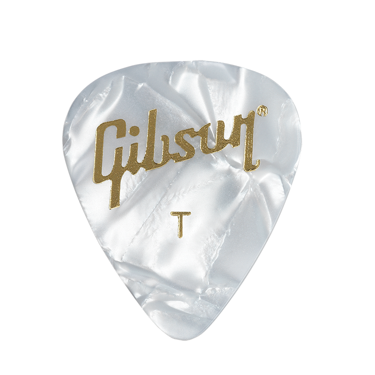 Gibson APRW12-74 White Pearl Guitar Picks, 12 Pack