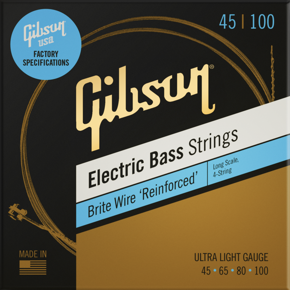 Gibson Brite Wire 4-String Electric Bass Strings, Long Scale