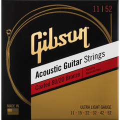 Gibson Coated 80/20 Bronze Acoustic Guitar Strings ( Multiple Gauges )