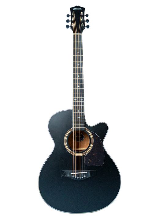 Hertz HZA-3900, 6 String Electro Acoustic Guitar - Black
