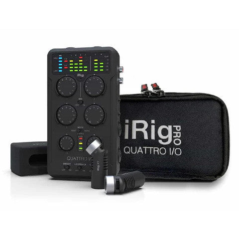 IK Multimedia iRig Pro Quattro - I/O 4-input professional field recording interface and mixer